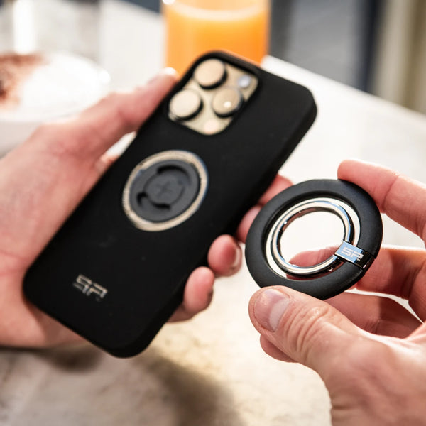 Magnetic smartphone ring holder