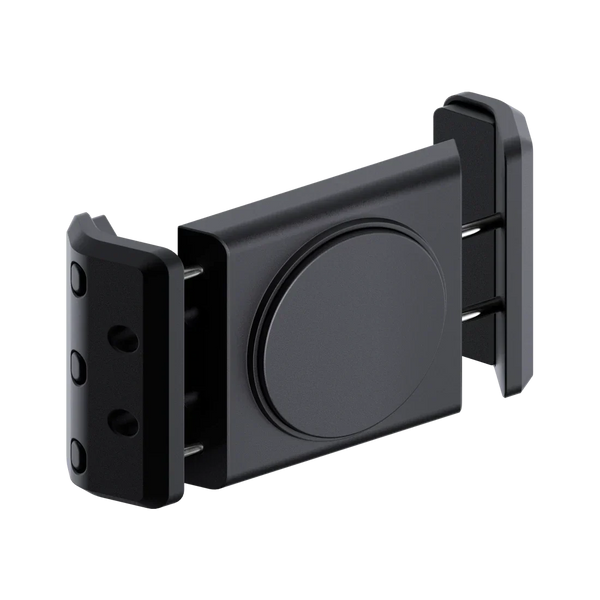 Spring-loaded clamp for a wide range of smartphones 